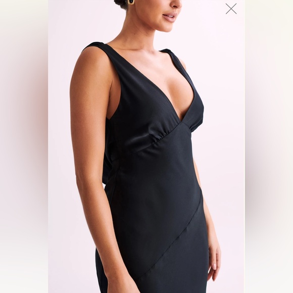 Meshki Maxi Satin Dress With Back Cowl - Picture 3 of 5